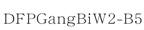 DFPGangBiW2-B5 Font Image