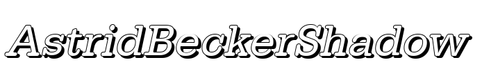 AstridBeckerShadow Font Image