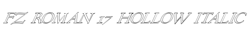 FZ ROMAN 17 HOLLOW ITALIC Font Image