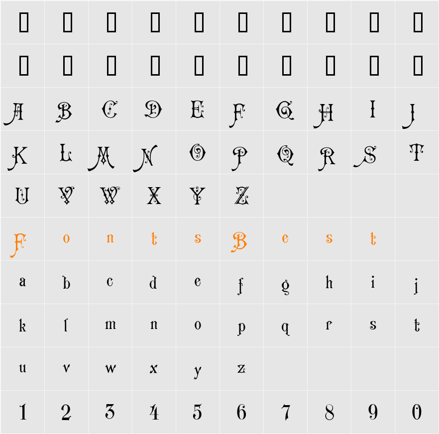 Carmen Character Map