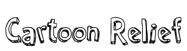 Cartoon Relief Font Image