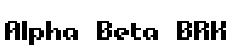 Alpha Beta BRK Font Image