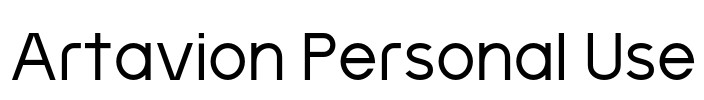 Artavion Personal Use Font Image