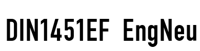 DIN1451EF EngNeu Font Image