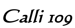 Calli 109 Font Image