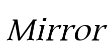 Mirror Font Image