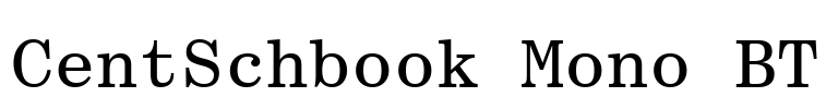 CentSchbook Mono BT Font Image