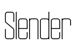 Slender Font Image