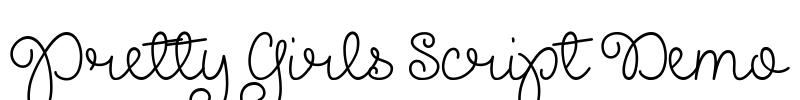 Pretty Girls Script Demo Font Image