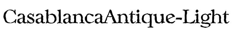 CasablancaAntique-Light Font Image