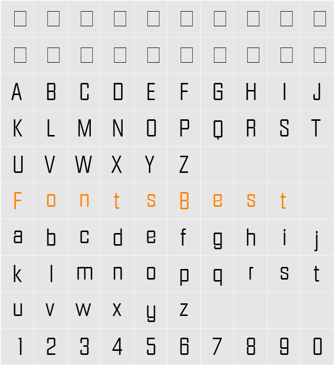 FacetLight Character Map