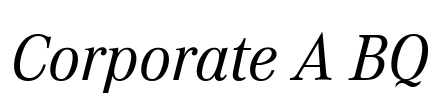 Corporate A BQ Font Image