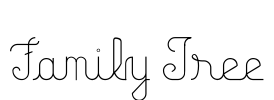 Family Tree Font Image