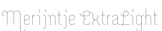 Merijntje ExtraLight Font Image