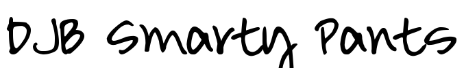 DJB Smarty Pants Font Image