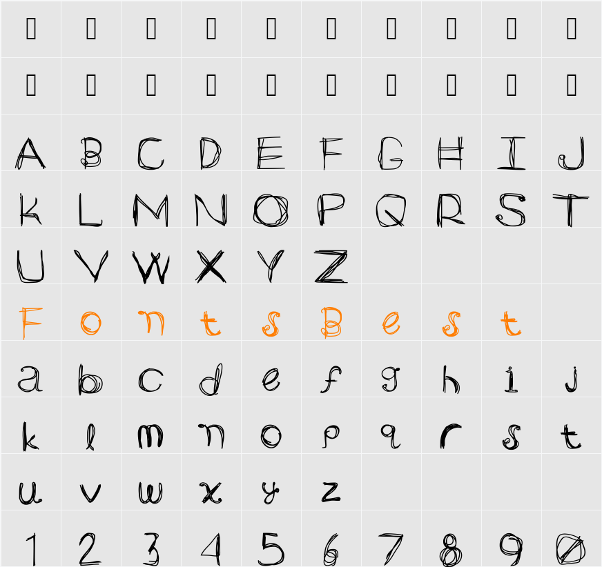 ARG219am Character Map