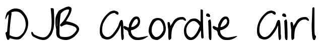 DJB Geordie Girl Font Image