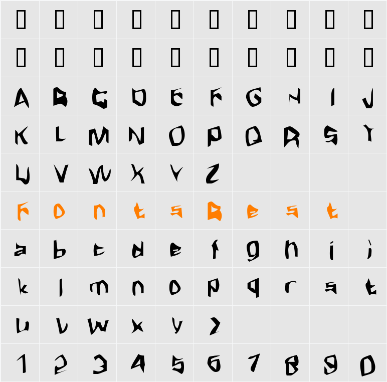 Fargas Character Map