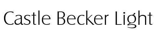 Castle Becker Light Font Image