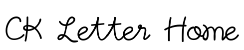 CK Letter Home Font Image