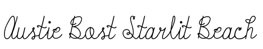 Austie Bost Starlit Beach Font Image