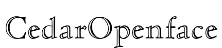 CedarOpenface Font Image