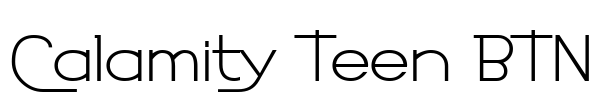 Calamity Teen BTN Font Image