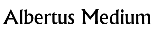 Albertus Medium Font Image