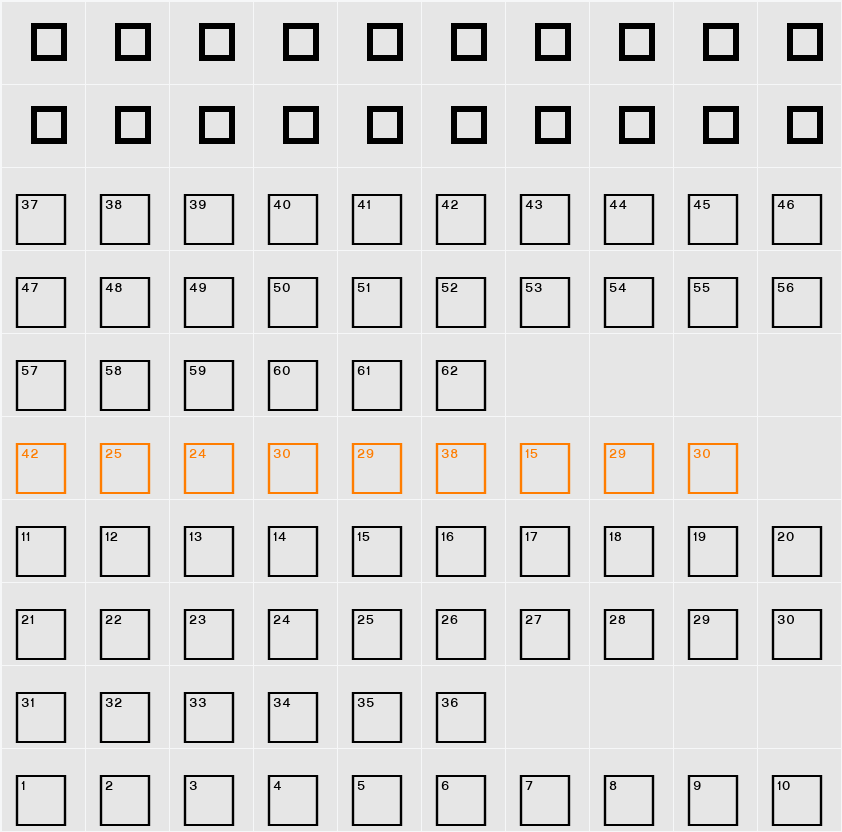 CrosswordLowNumbers Character Map