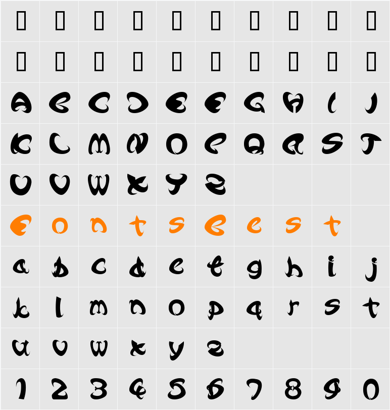 Angle Character Map