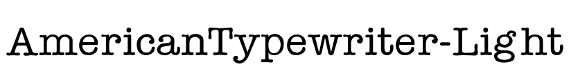 AmericanTypewriter-Light Font Image