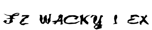 FZ WACKY 1 EX Font Image