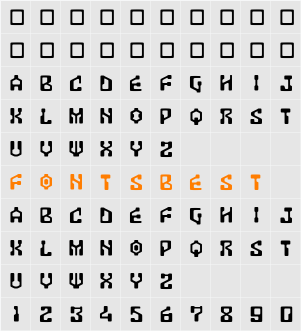 Antar Character Map