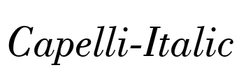 Capelli-Italic Font Image