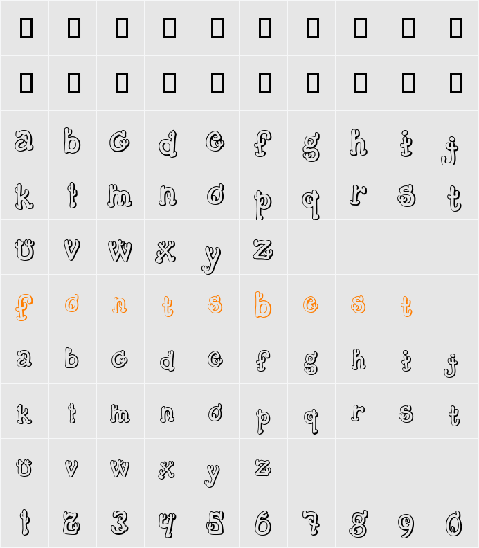 Cactus Sandwich Plain Character Map