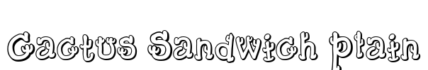 Cactus Sandwich Plain Font Image