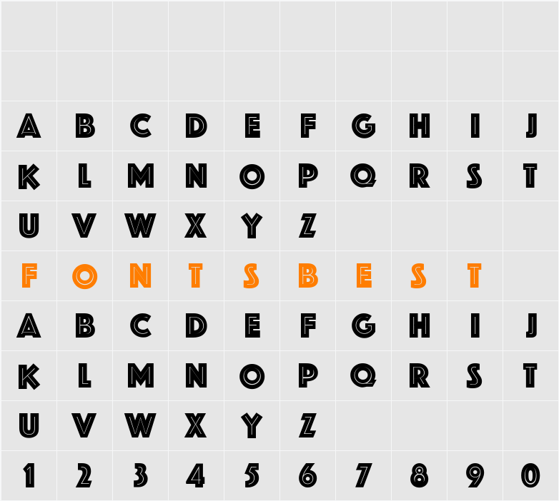 CgPhosphor Character Map