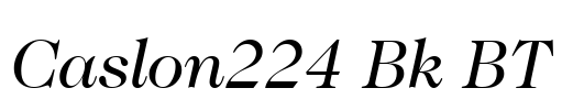 Caslon224 Bk BT Font Image