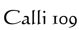 Calli 109 Font Image