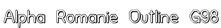 Alpha Romanie Outline G98 Font Image