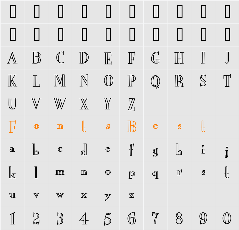 CK Stylish Character Map