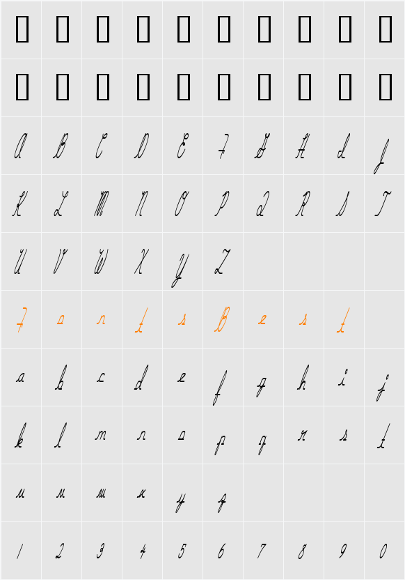 JI-Haunch Character Map