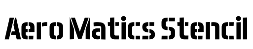 Aero Matics Stencil Font Image