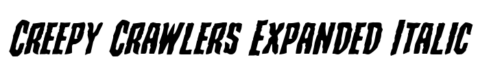 Creepy Crawlers Expanded Italic Font Image