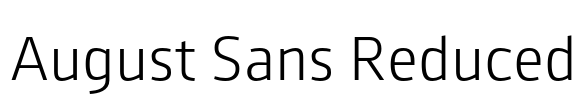 August Sans Reduced Font Image