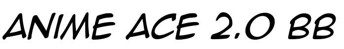 Anime Ace 2.0 BB Font Image