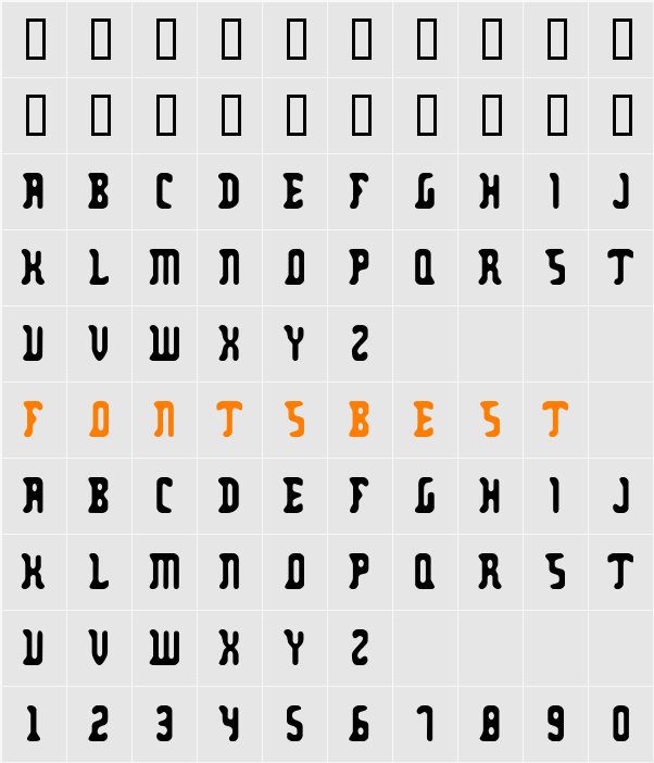 JI-Farrow Character Map