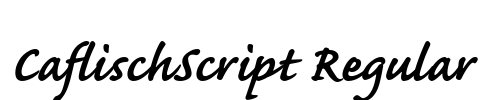 CaflischScript Regular Font Image