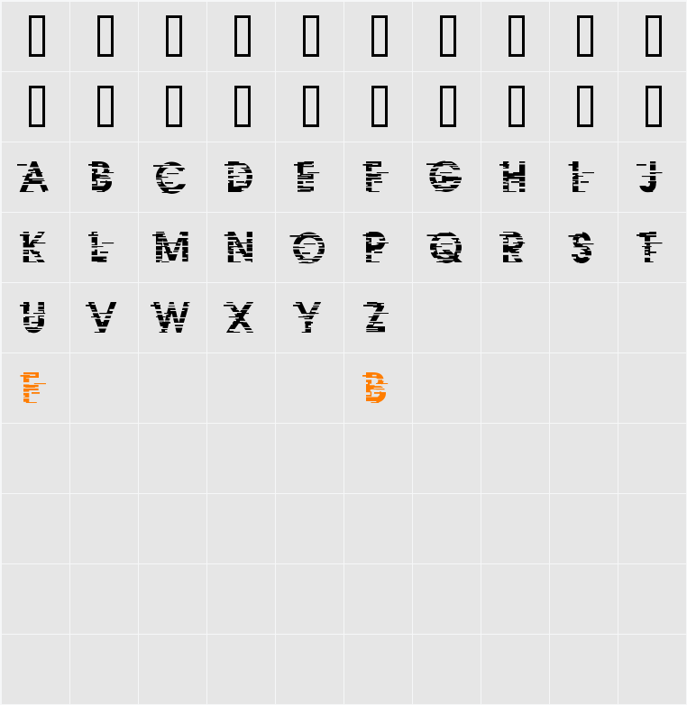 Ixat Character Map