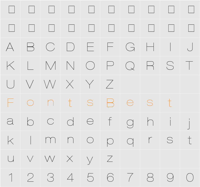 Context Reprise LightExp SSi Character Map